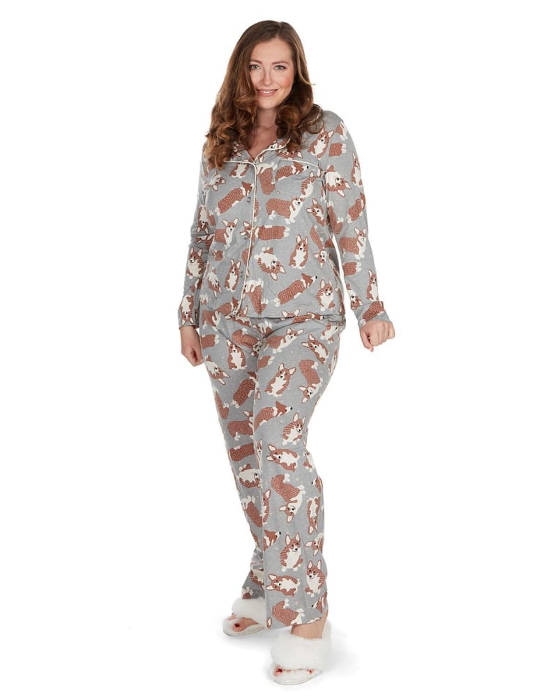 Dog print pajamas womens best sale